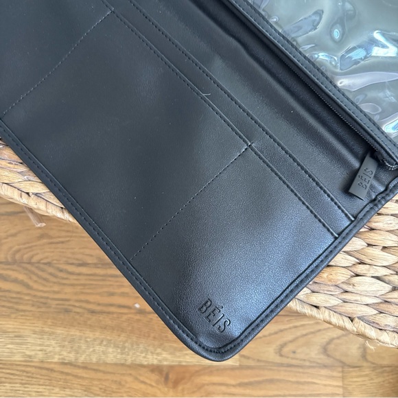 Beis Black Leather Seat-back Travel Organizer Rare Excellent Condition - Picture 5 of 7